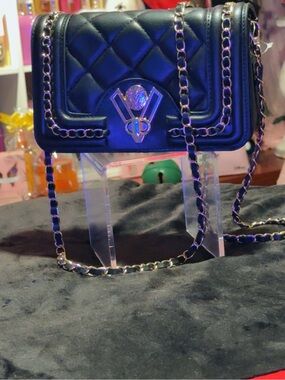 Valentino Orlandi Crossbody with gold accents turn lock closure